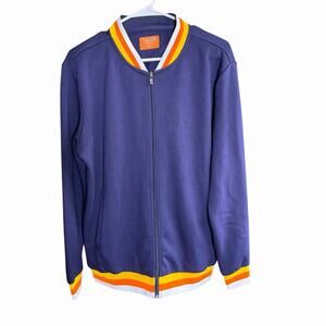 Talen Golf Navy Bomber Jacket Full Zip Men's M Athleisure Athletic Activewear